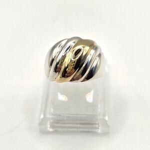 Vintage Precious Precious Sterling Silver 14k Gold Ring Size 6.75